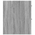Armario de baño estrecho con ruedas madera gris