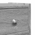 Armario de baño estrecho con ruedas madera gris