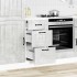 Mueble bajo de cocina Lucca madera contrachapada gris