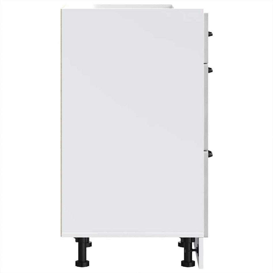 Mueble bajo de cocina Lucca madera contrachapada gris