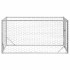 Perrera de exterior puerta acero galvanizado plateado 2x1x1