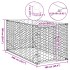Perrera de exterior puerta acero galvanizado plateado 2x1x1