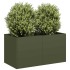 Jardinera de acero laminado en frío verde oliva 80x40x40