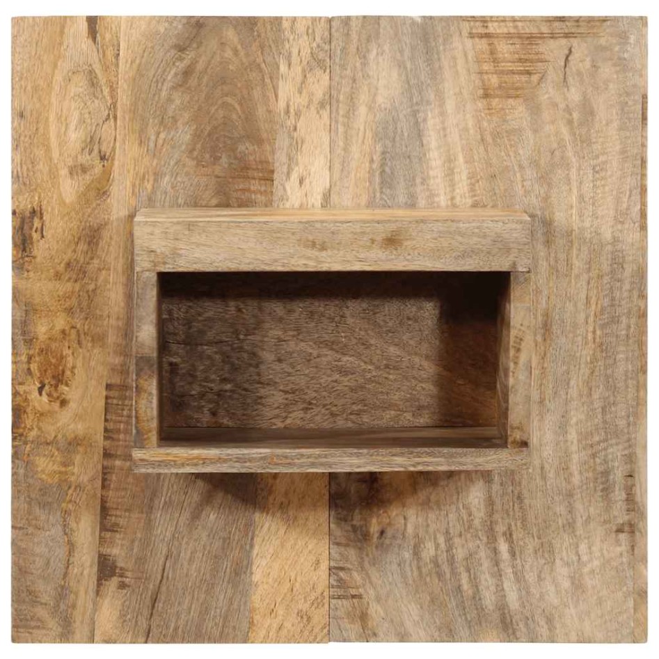 Mesita de noche madera maciza de mango 50x27x50