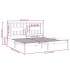 Estructura de cama de madera maciza de pino negro 200x200