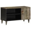 Mueble de TV madera maciza de mango gris claro 80x31,5x46 cm