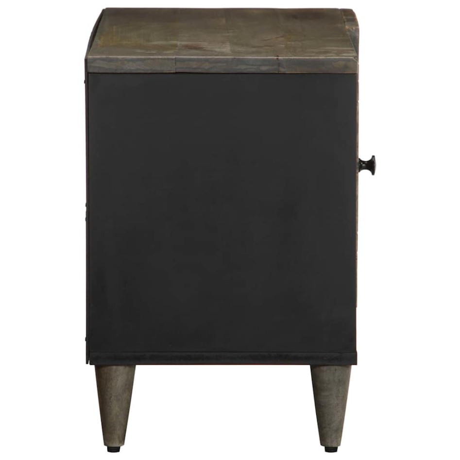 Mueble de TV madera maciza de mango gris claro 80x31,5x46