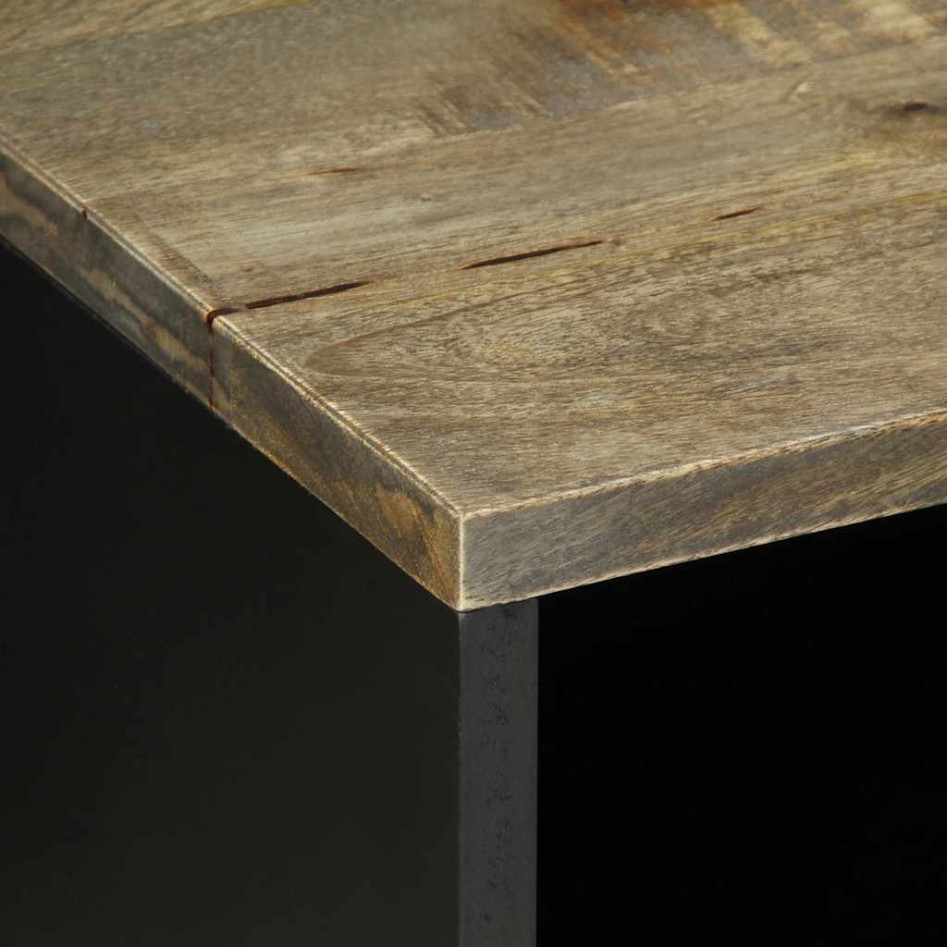 Mueble de TV madera maciza de mango gris claro 80x31,5x46