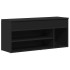 Banco zapatero madera de ingeniería negro 102x30,5x45