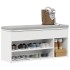 Banco zapatero madera de ingeniería blanco 102x30,5x45
