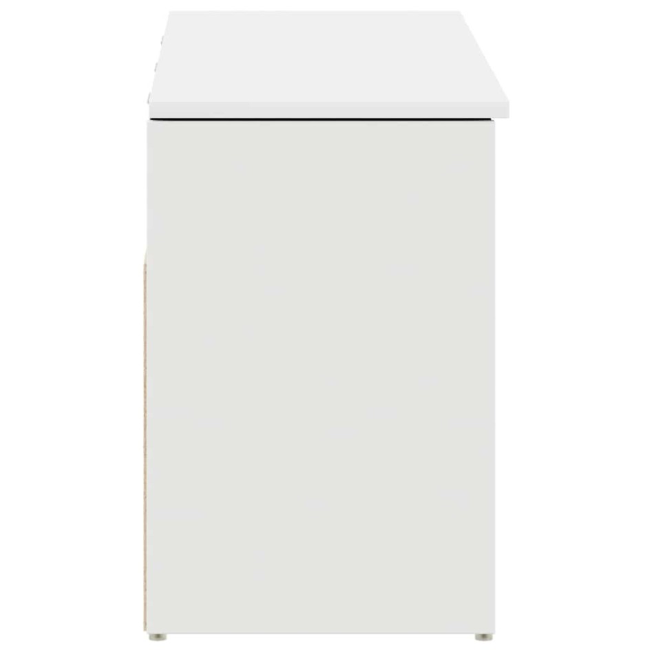 Banco zapatero madera de ingeniería blanco 102x30,5x45