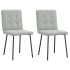 Sillas de comedor 2 unidades terciopelo gris