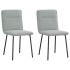 Sillas de comedor 2 unidades terciopelo gris