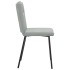 Sillas de comedor 2 unidades terciopelo gris