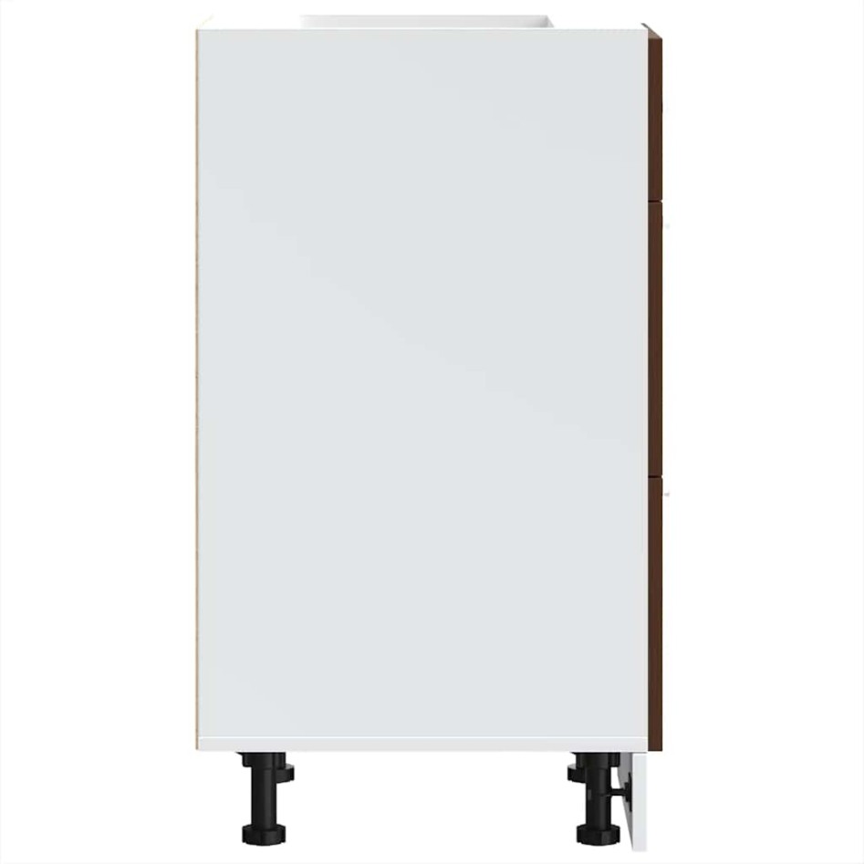 Armario bajo de roble marrón 40x46x81,5 cm madera de