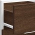 Armario bajo de roble marrón 40x46x81,5 cm madera de
