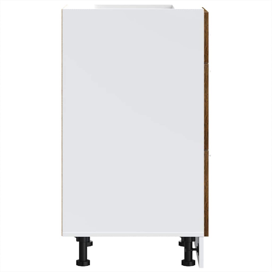 Armario bajo roble ahumado 40x46x81,5 cm madera de