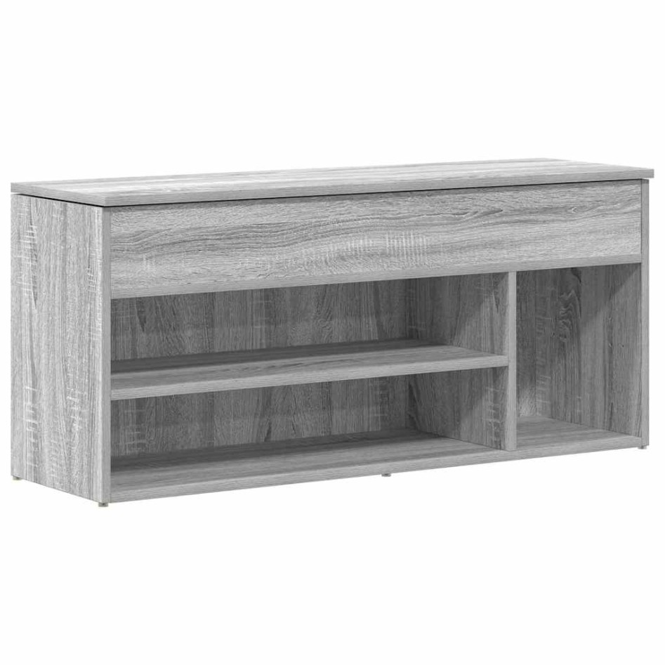 Banco zapatero madera de ingeniería gris sonoma 102x30,5x45
