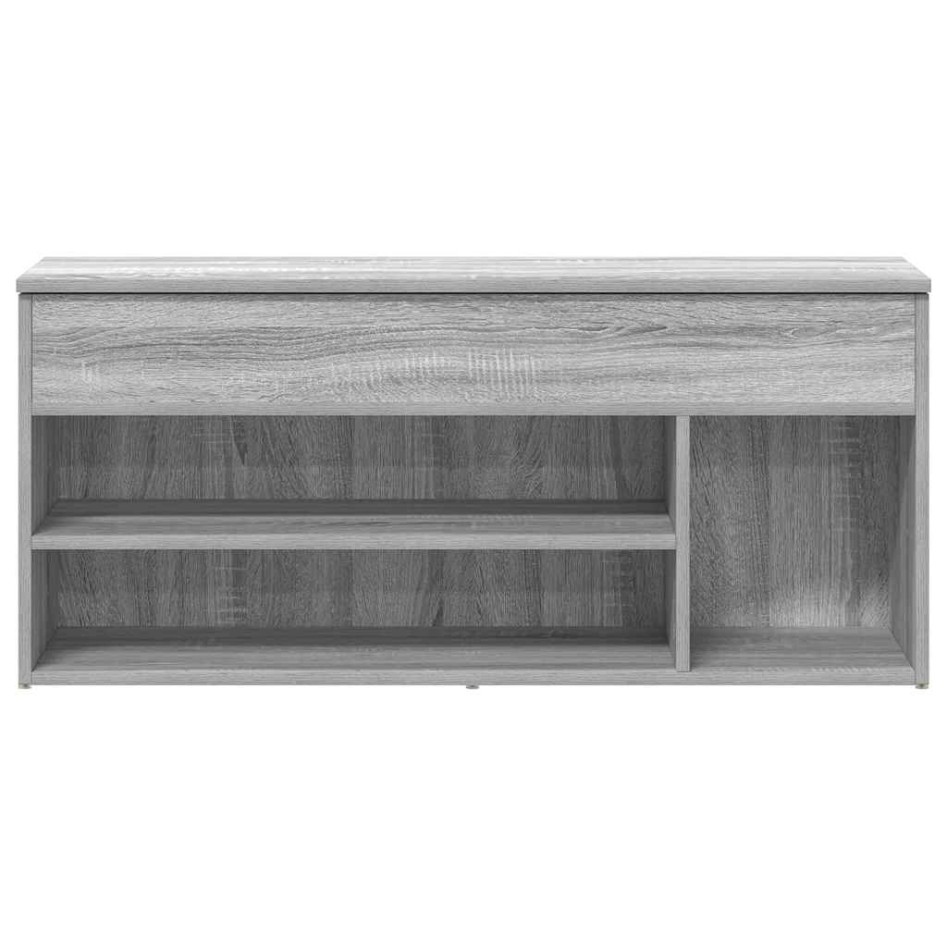 Banco zapatero madera de ingeniería gris sonoma 102x30,5x45