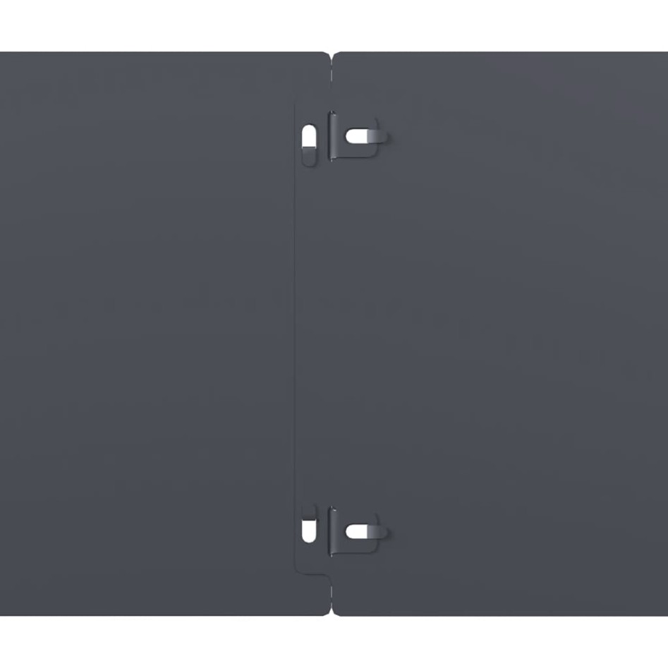 Bordes césped 10 uds antracita 20x103 cm acero laminado