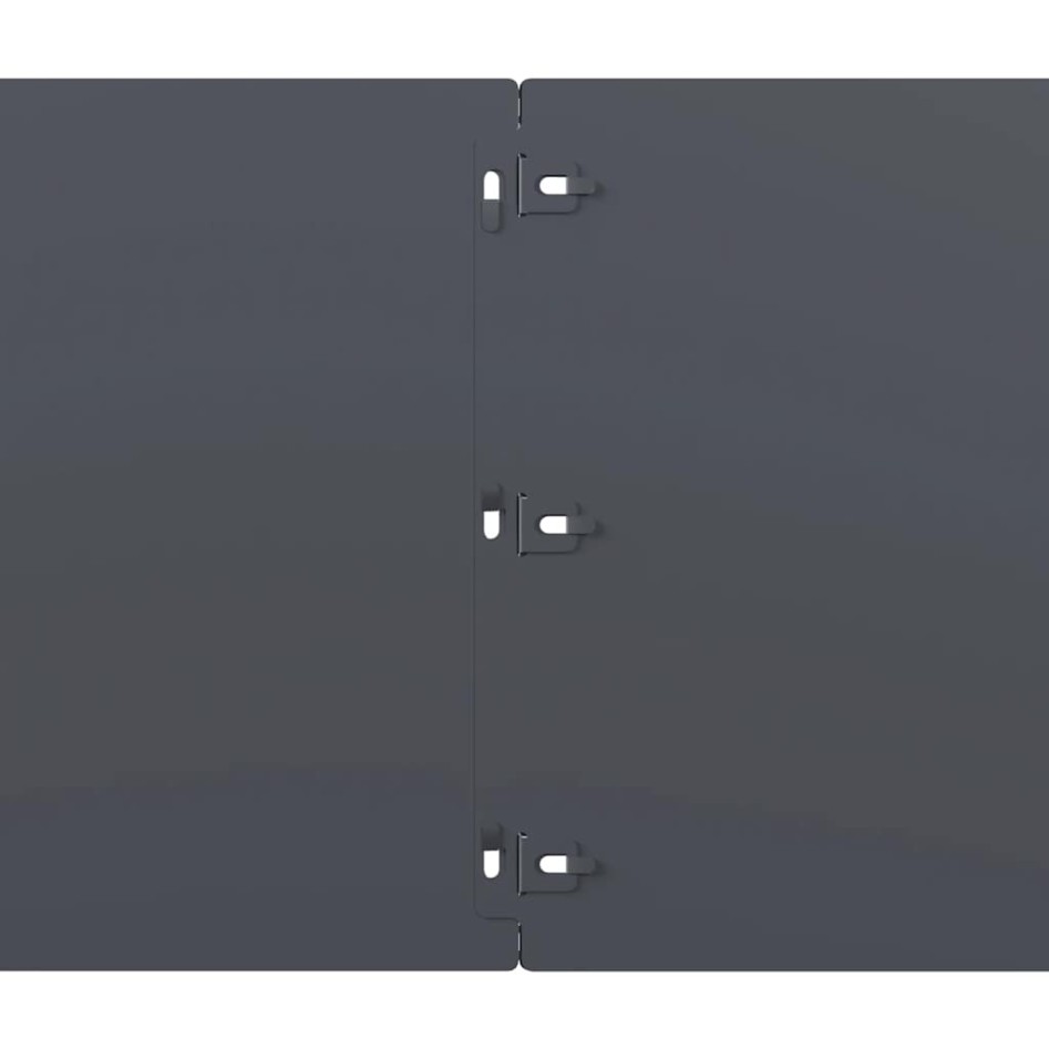 Bordes césped 10 uds antracita 25x103 cm acero laminado