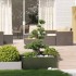 Jardinera acero verde oliva 100x100x40