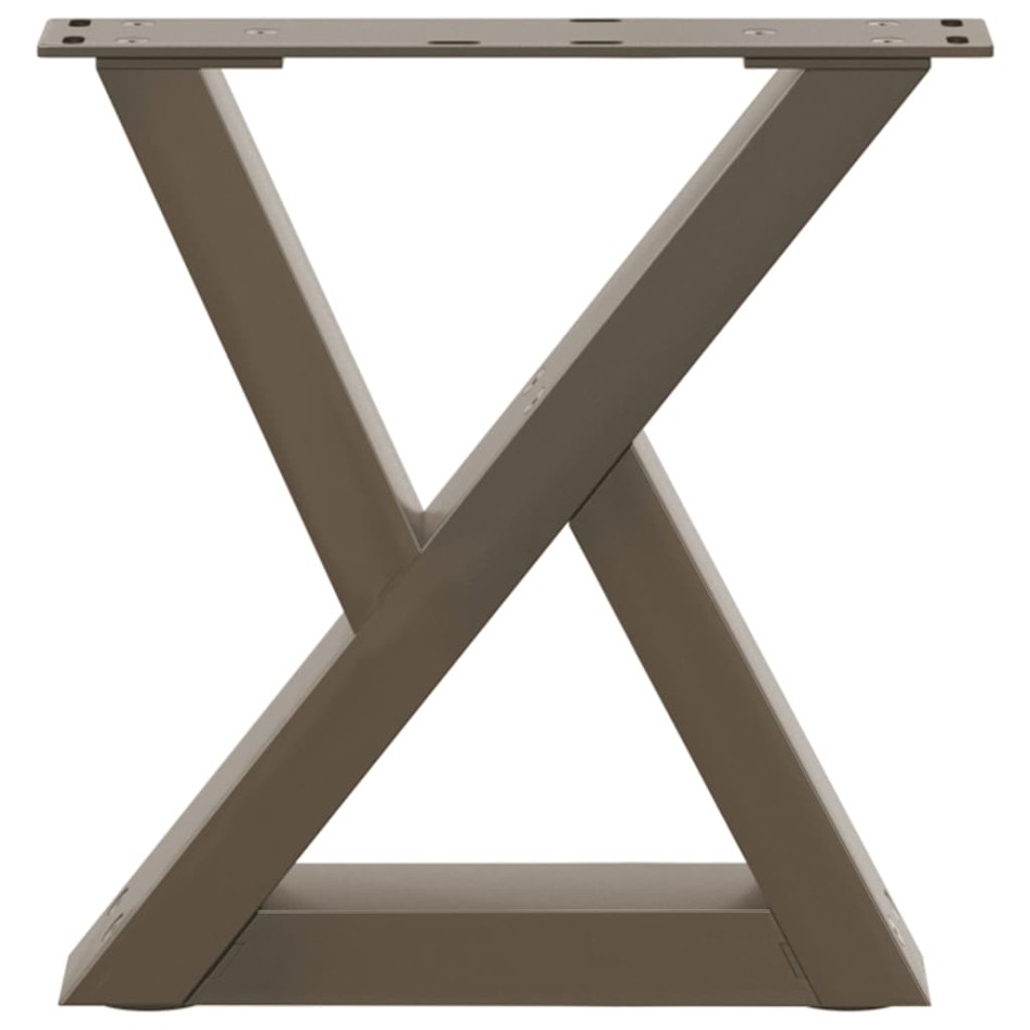 Patas para mesa centro 2 uds acero natural 30x(30-31,3)cm