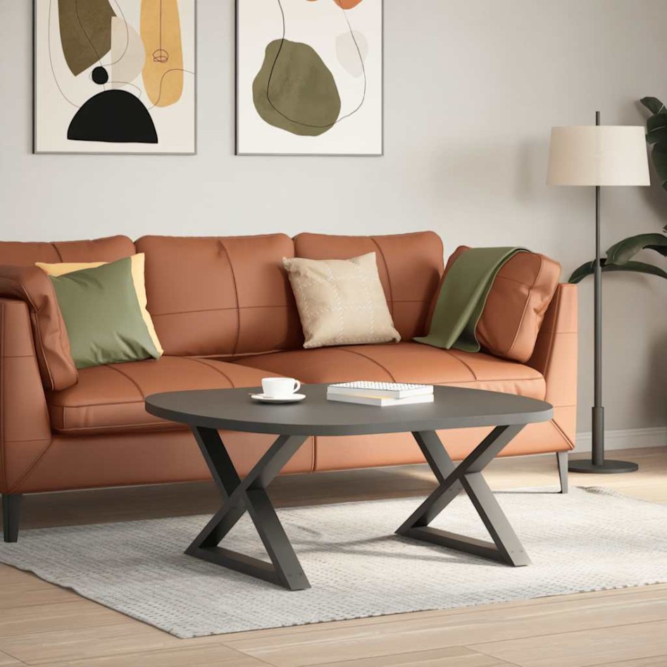 Patas para mesa de centro 2 uds acero antracita 70x(42-43,3)