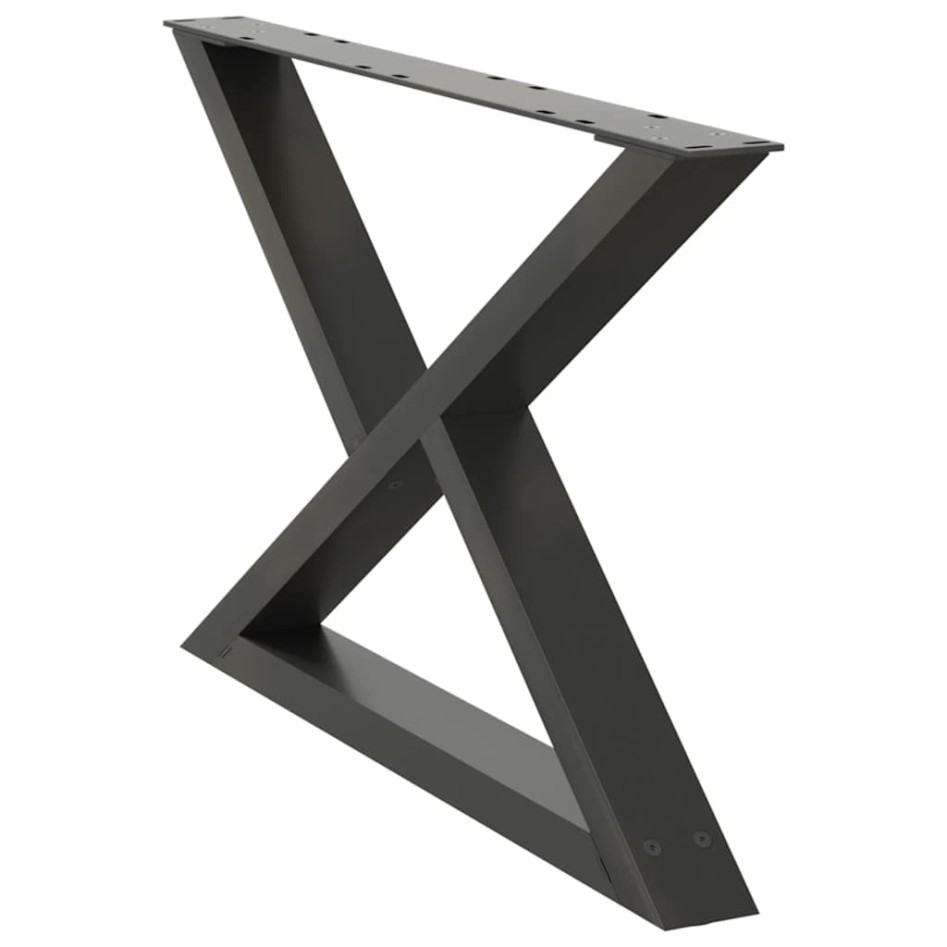 Patas para mesa de centro 2 uds acero antracita 70x(42-43,3)