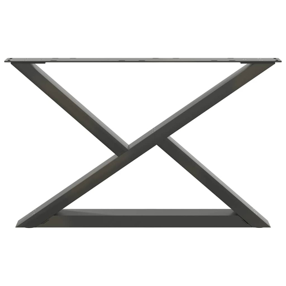 Patas para mesa de centro 2 uds acero antracita 70x(42-43,3)