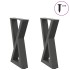Patas para mesa de centro 2 uds antracita acero 28x(42-43,3)