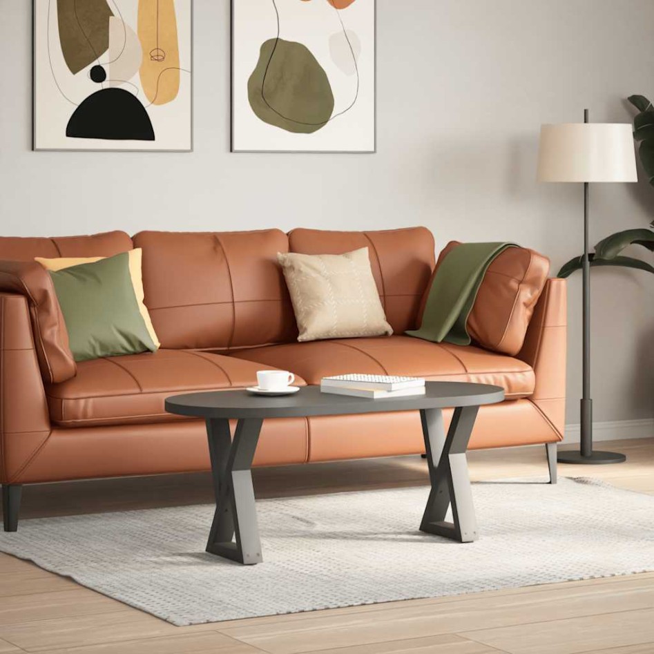 Patas de mesa centro 2uds acero antracita 38x(42-43,3)