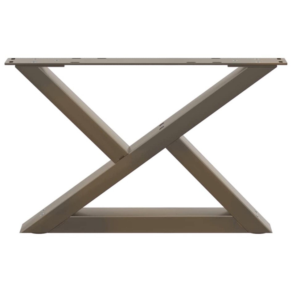 Patas para mesa centro 2 uds acero natural 50x(30-31,3)cm