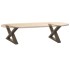 Patas para mesa centro 2 uds acero natural 50x(30-31,3)cm