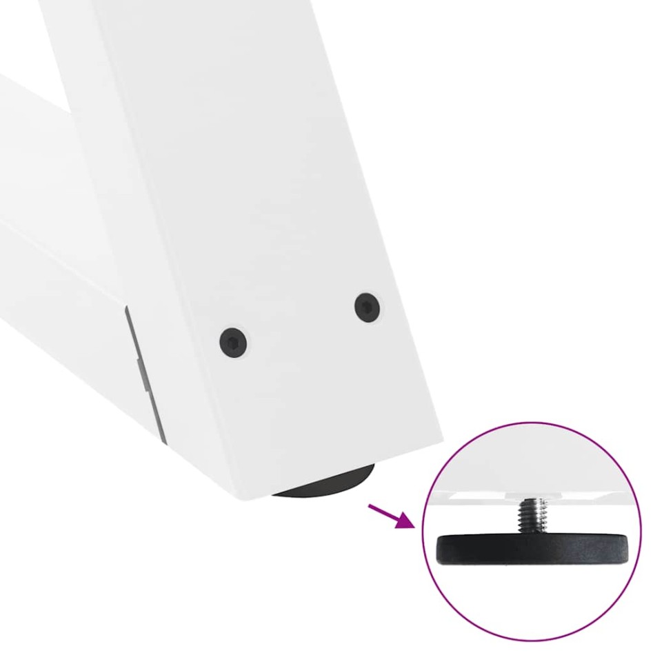 Patas para mesa de centro 2unidades acero blanco