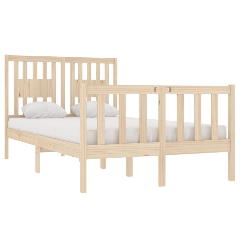 Estructura de cama madera maciza 120x190
