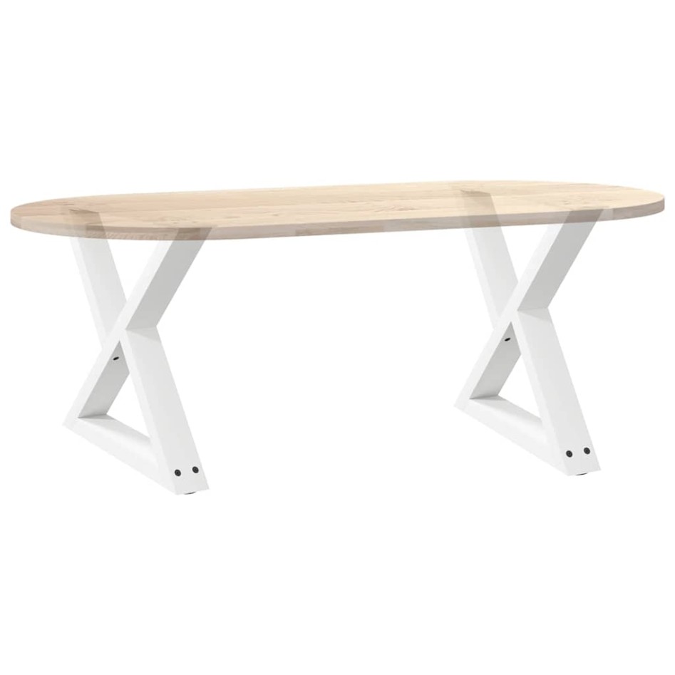 Patas para mesa de centro 2 uds acero blanco 60x(42-43,3)