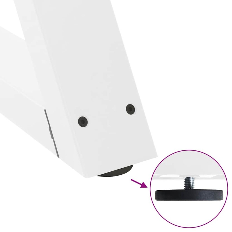 Patas para mesa de centro 2 uds acero blanco 60x(42-43,3)