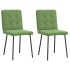 Sillas de comedor 2 unidades terciopelo verde