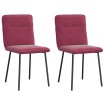Sillas de comedor 2 unidades terciopelo rojo tinto