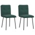 Sillas de comedor 2 unidades terciopelo verde