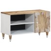 Mueble de TV madera maciza de mango 80x31,5x46 cm