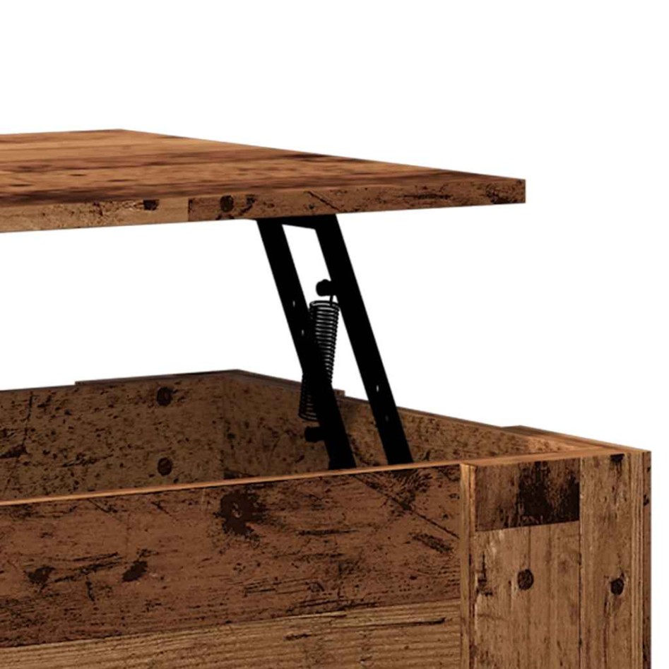 Mesa de centro madera de ingeniería madera antigua 79x49x41