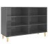 Aparador de madera contrachapada gris brillante 103,5x35x70