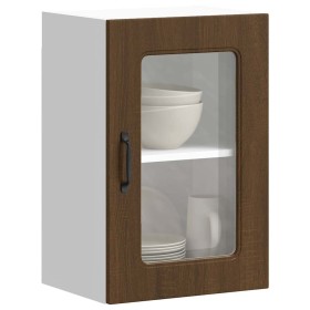 Armario pared cocina puerta de cristal Kalmar roble