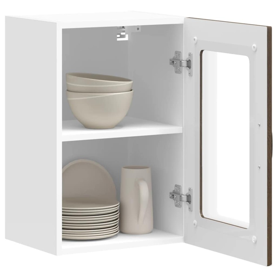 Armario pared cocina puerta de cristal Kalmar roble
