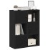 Librería de madera contrachapada roble negro 60x24x76,5