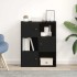Librería de madera contrachapada roble negro 60x24x76,5