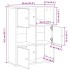 Librería de madera contrachapada roble negro 60x24x76,5