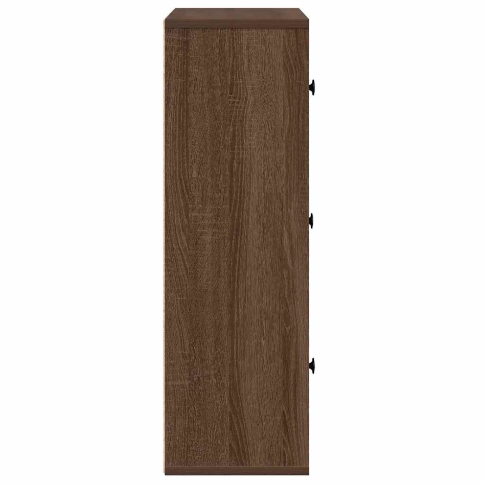 Estantería madera de ingeniería marrón roble 60x24x76,5